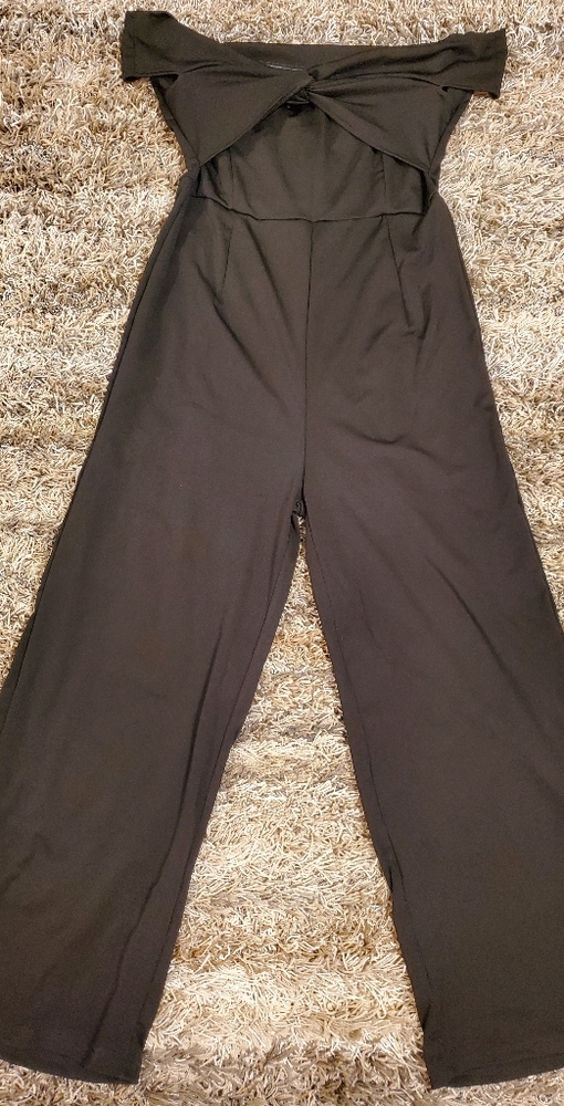 Black evening romper